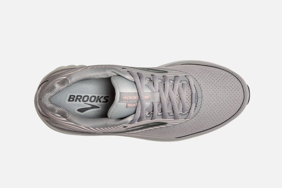 Brooks Addiction Walker Suede Running Shoes Womens - Grey - LWJNF-2910